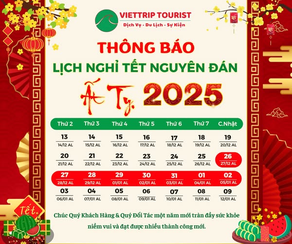 LỊCH NGHỈ TẾT